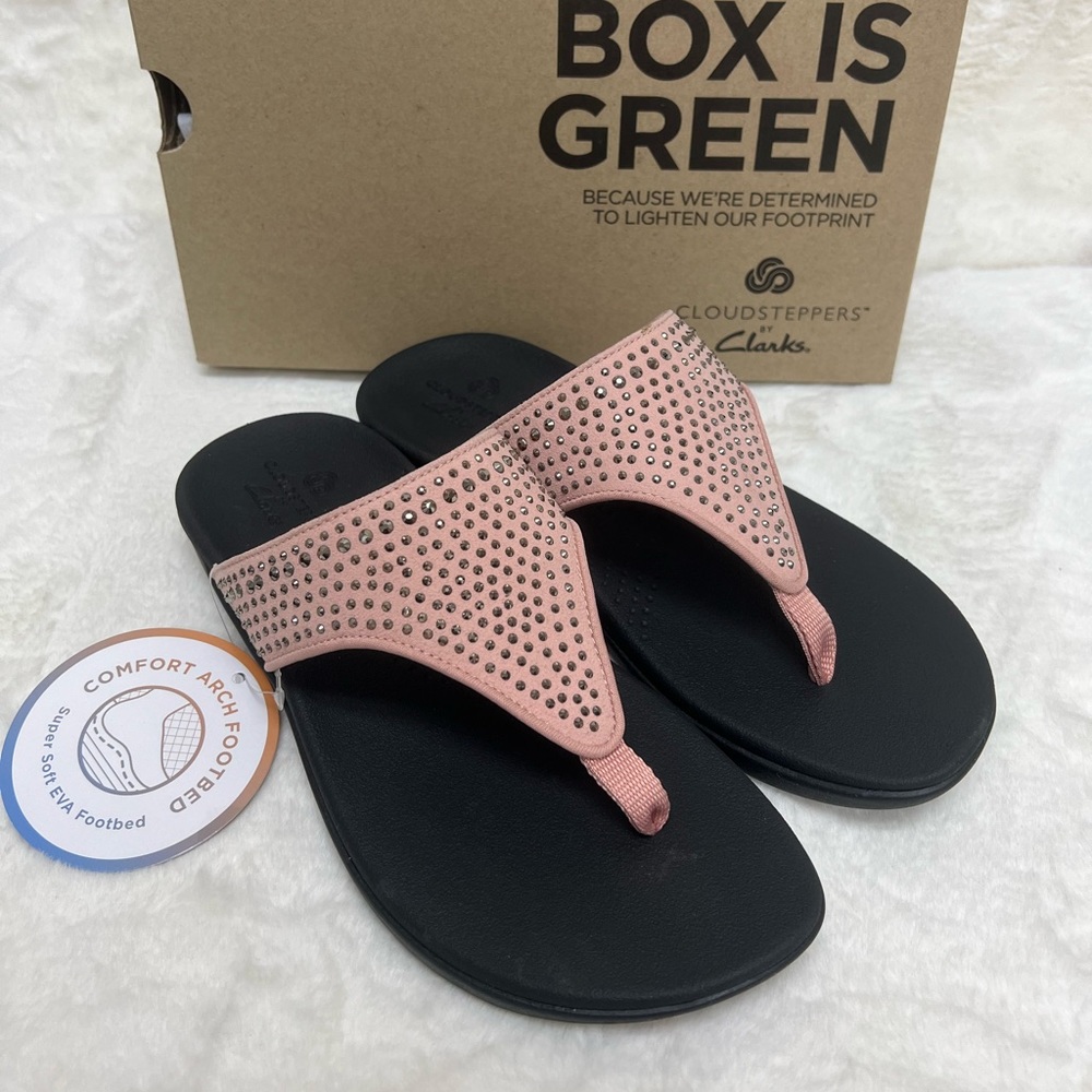 Clarks Brio Vibe Dusty Pink Flip Flop NEW Sizes 7,8,9